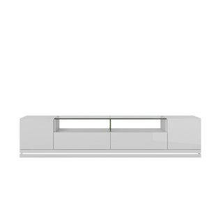 Vanderbilt 85.43" TV Stand in White Gloss 17552 Manhattan Comfort