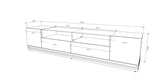 Vanderbilt 85.43" TV Stand in White Gloss 17552 Manhattan Comfort