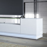 Vanderbilt 85.43" TV Stand in White Gloss 17552 Manhattan Comfort