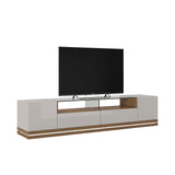 Vanderbilt 85.43" TV Stand in Off White and Maple Cream 17554 Manhattan Comfort