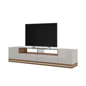 Vanderbilt 85.43" TV Stand in Off White and Maple Cream 17554 Manhattan Comfort