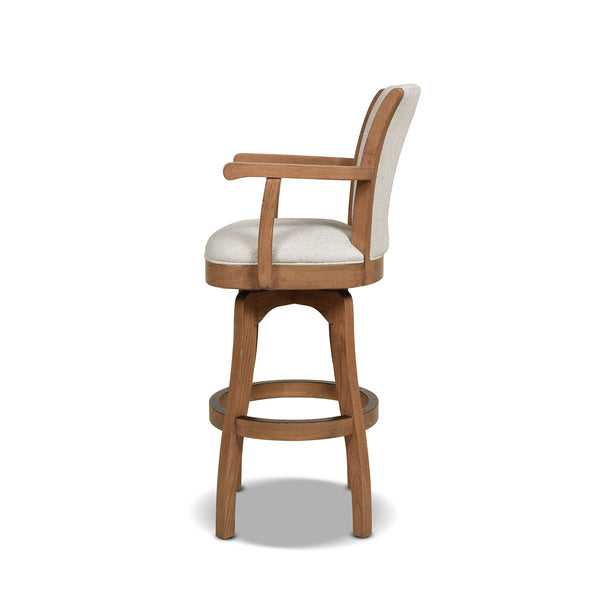 English Elm Jennifer Taylor Home - Williams 31" Swivel Bar Stool With Armrests - Timeless Comfort, Durable Design & Stain-Resistant Upholstery B2719P238368