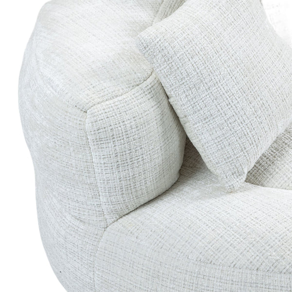 English Elm Lazy Sofa Oversized Ergonomic Bean Bag Lounger with High Wrap Back, Plush Chenille Foam Comfort for Living Room, Bedroom, Office Beige W395P252048