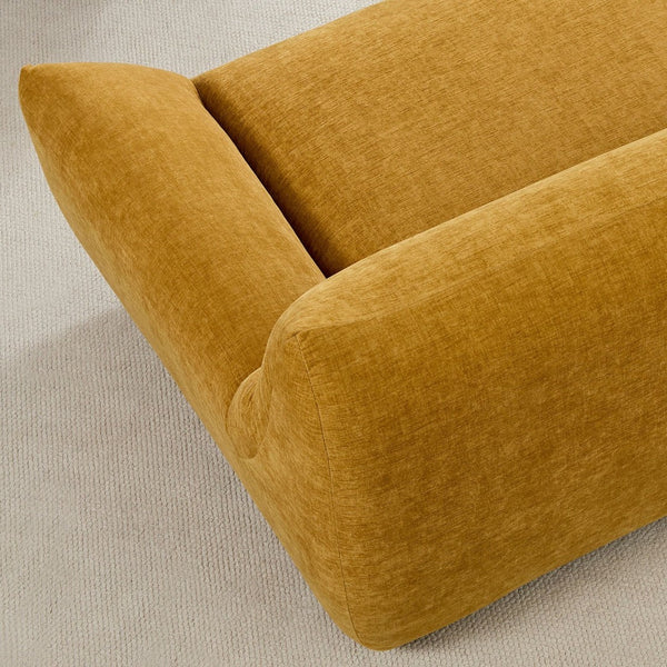 English Elm Modular Cloud Sectional Three Piece Curved Sofa with Polyester Upholstery for Living Room W2582S00203