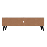 Manhattan Comfort Doyers Mid-Century Modern TV Stand White and Nut Brown 175AMC188