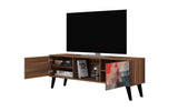 Manhattan Comfort Doyers Mid-Century Modern TV Stand Multi Color Red and Blue 175AMC213