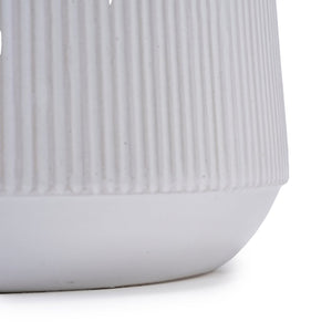 English Elm 2 Pieces Ceramic Flowerpot Set - Modern Glossy White Planters For Garden, Patio & Indoor Décor W3273P321386