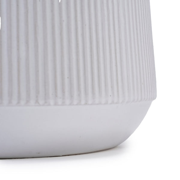 English Elm 2 Pieces Ceramic Flowerpot Set - Modern Glossy White Planters For Garden, Patio & Indoor Décor W3273P321386