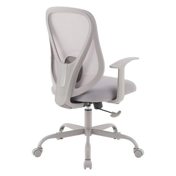 OSP Home Furnishings Ventilated Ergonomic Mesh Office Chair with Lumbar Support and Cushioned Fabric Seat EM14623-2