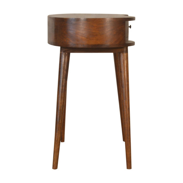English Elm Solid Wood Chestnut Writing Desk – Handcrafted Mango Wood, Nordic Design, 1 Drawer & Open Slot Storage B182P279287-GIGA