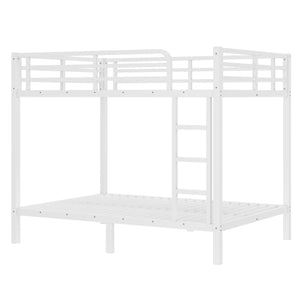 English Elm Metal Full over Full Bunk Bed Sturdy Steel Frame for Teens & Adults, Space-Saving, Noise-Reduced Design W1580P329015