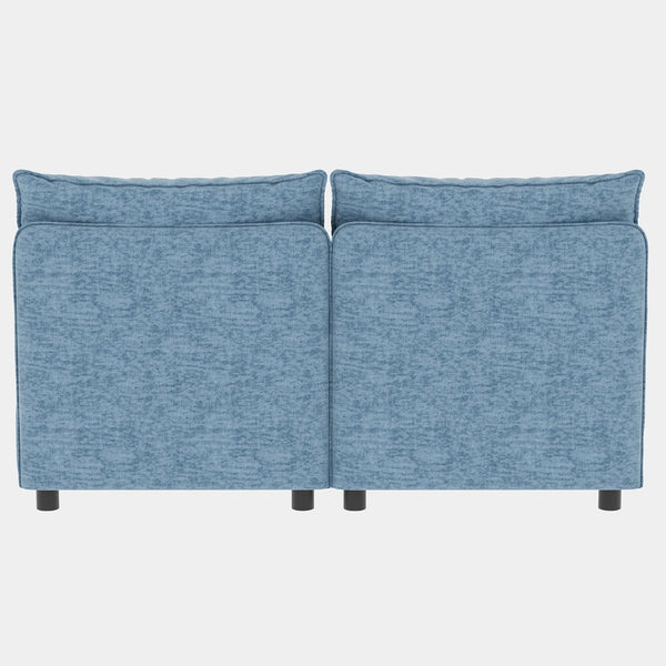 English Elm Love Seat Modular Sectional Sofa with Hidden Storage Mid Century Modern Small Space W680S00143