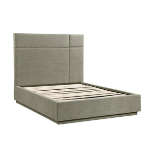 English Elm White Solid Wood Eastern King Bed with Raised Panel Headboard for Classic Bedrooms B011S02499