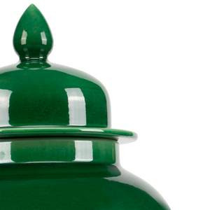 Imperial Green Temple Jar - Exquisite Handmade Porcelain Vase, Rich History, Elegant Décor Piece