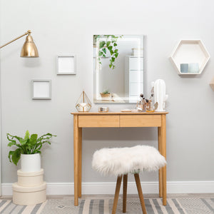 English Elm kleankin 32" x 24" LED Bathroom Mirror with Touch Button, IP44 Waterproof, Plug-In, Aluminum Frame, Dual Mounting Options W2225P217006