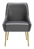 Maxine Dining Chair Gray & Gold 109713 Zuo Modern