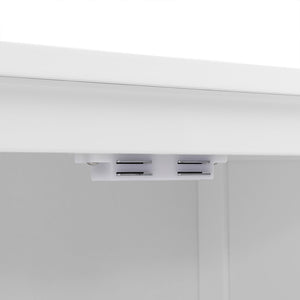 English Elm Bathroom Storage Cabinet with Two Doors and Drawers, Adjustable Shelf, MDF Finish, Slim 28"L x 15"W White N725P188460K