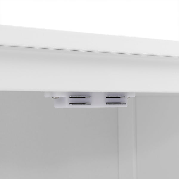 English Elm Bathroom Storage Cabinet with Two Doors and Drawers, Adjustable Shelf, MDF Finish, Slim 28"L x 15"W White N725P188460K