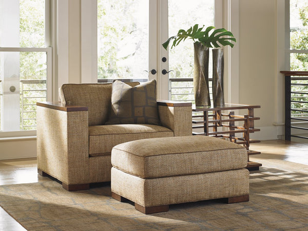 Lexington Tommy Bahama Home Nobu Elegant Square Lamp Table - Pan-asian Design With Open Fretwork And Glass Top For Modern Spaces Sebana  556-954