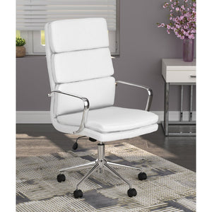 English Elm Molly Leatherette High Back Office Chair with Chrome Base and Ergonomic Arm Support B062P451989