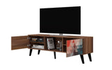 Manhattan Comfort Doyers Mid-Century Modern TV Stand Multi Color Red and Blue 176AMC213