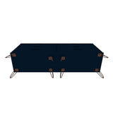 Manhattan Comfort Rockefeller Mid-Century Modern 2-Piece Wide and Tall Dresser Tatiana Midnight Blue 176GMC4