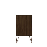 Manhattan Comfort Rockefeller Mid-Century Modern 2-Piece Wide and Tall Dresser Brown 176GMC5