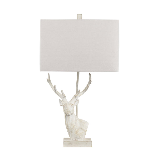 Crestview Collection 27.75"H Deer-inspired Table Lamp With Elegant Antlers - Rustic Chic Lighting For Woodland Decor   Cvazvp132