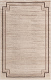 Unique Loom Oasis Fountain Machine Made Border Rug Brown, Beige/Light Brown/Ivory 6' 0" x 9' 0"
