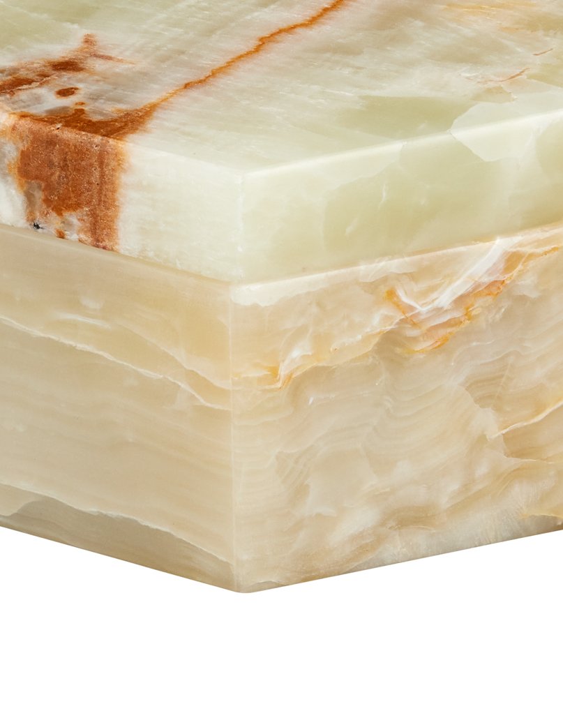 Currey & Company Arco Green Onyx Hexagon Box - Unique Decorative Accent With Contemporary Design & Natural Charm Green Green Onyx 1200-1036-currey-company