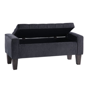OSP Home Furnishings Baytown Storage Bench Charcoal