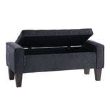 OSP Home Furnishings Baytown Storage Bench Charcoal