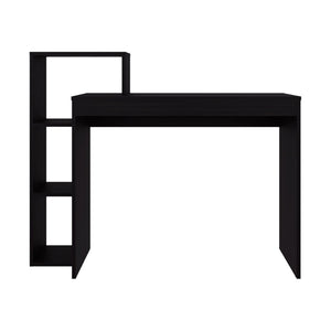 English Elm Wenge Finish Open Shelf Computer Desk Slim Profile for Small Home Office Spaces B062P483771