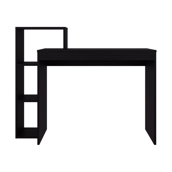English Elm Wenge Finish Open Shelf Computer Desk Slim Profile for Small Home Office Spaces B062P483771