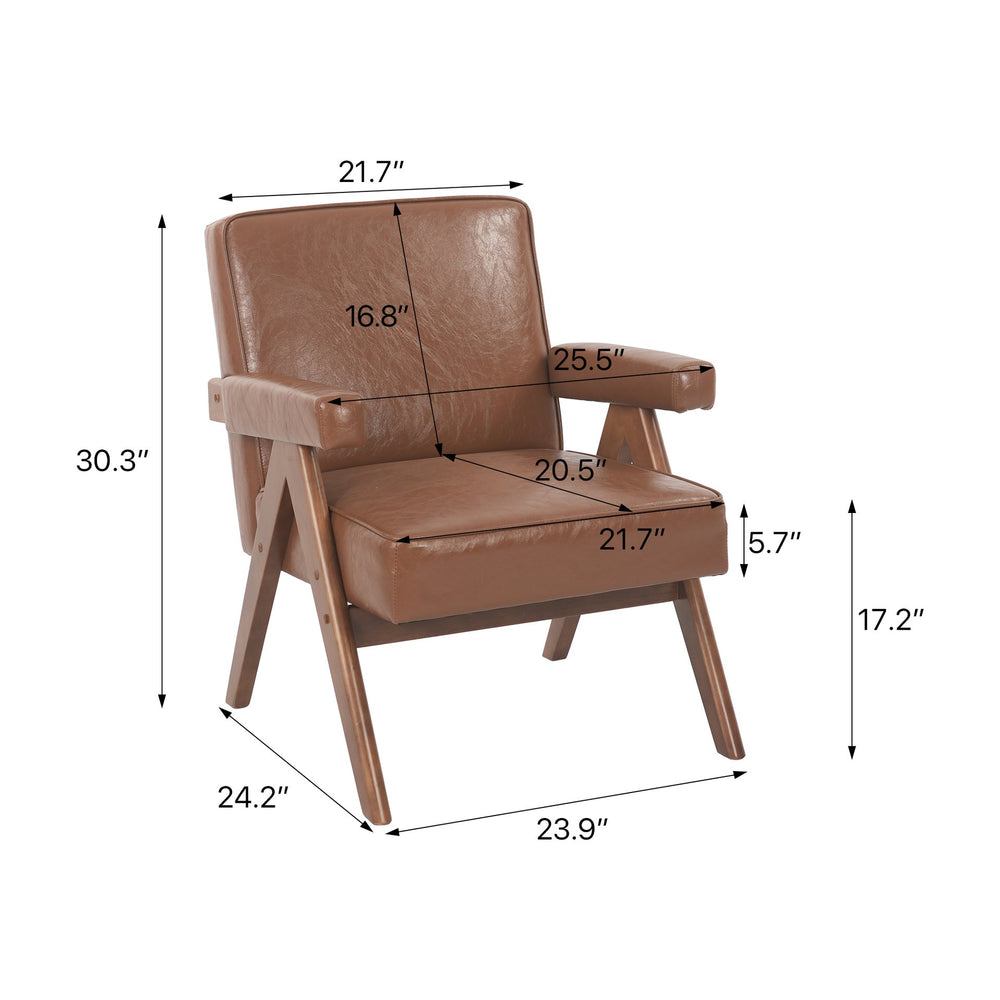 English Elm Hengming Ergonomic Wooden Leg Leisure Chair With Cushions - Stylish Comfort For Any Space W212P156163