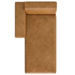 English Elm Rex Left Chaise Sofa Module - Modern Sienna Leather Design, Versatile Comfort For Stylish Living Spaces B136P199209-GIGA