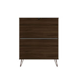 Manhattan Comfort Rockefeller Mid-Century Modern 3- Piece Bedroom Dresser Set Brown 177GMC5