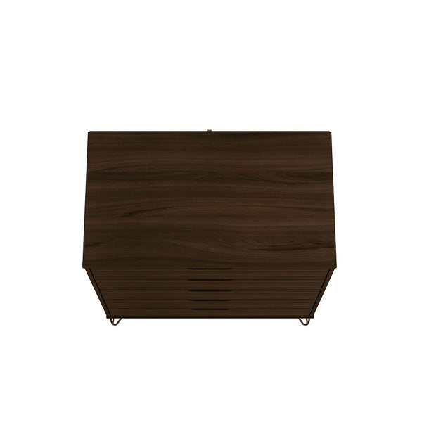 Manhattan Comfort Rockefeller Mid-Century Modern 3- Piece Bedroom Dresser Set Brown 177GMC5