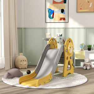 English Elm Qaba 3 in 1 Toddler Climber Slide Set with Basketball Hoop Duck Playroom Fun W2225P229339