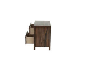 English Elm Oak Modern 1pc Nightstand with Two Soft-Close Drawers, Oak Veneer Bedside Storage Table 26x17x25" B011P244397