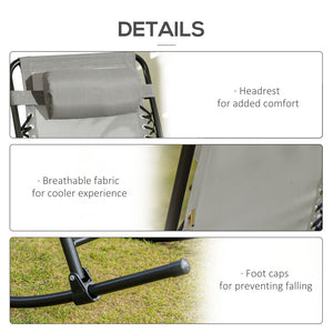 English Elm Outsunny 2-Piece Portable Folding Rocking Chair Set With Headrests For Patio, Deck, And Backyard Fun W2225P200467-GIGA