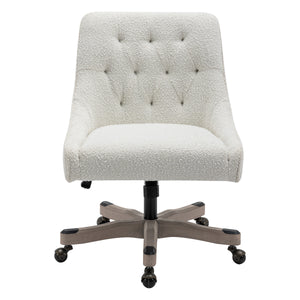 OSP Home Furnishings Tindal Office Chair White Boucle