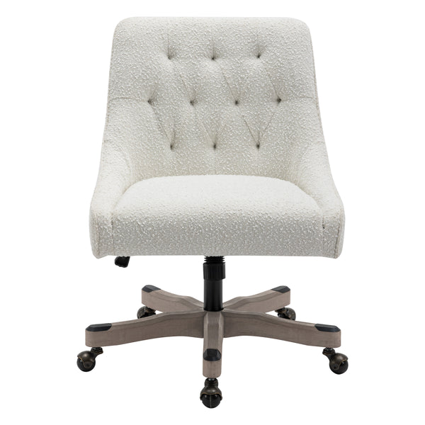 OSP Home Furnishings Tindal Office Chair White Boucle