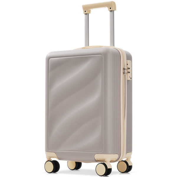 English Elm Luggage 3 Piece Hard Shell Abs Suitcase Set with Spinner Wheels and Tsa Lock Grayish Purple N730P304620V
