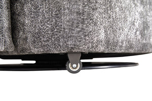 English Elm 360° 360 Swivel Oversized Chenille Armchair with Pocket Spring Seat and Three Throw Pillows Grey W1361S00053