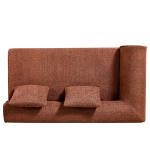 English Elm 110" Curved Modular Sectional Sofa Low Profile Foam Cushions for Contemporary Living Camel N767P366011C