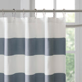 Madison Park Spa Waffle Casual Shower Curtain with 3M Treatment MP70-8453 Dark Blue