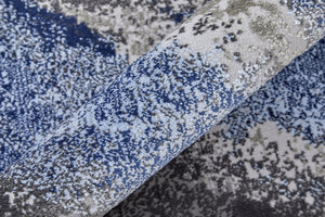 Feizy Rugs Gaspar Abstract Watercolor Rug - Modern Machine-made Polypropylene For Stylish, Durable Living Spaces Blue,Gray,White Polypropylene,Polyester 7873838fgrywhtf05