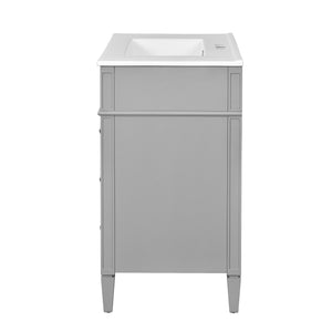 English Elm 30'' Modern Bathroom Vanity With Storage, Ceramic Sink & Stylish Roman Legs - Perfect For Small Spaces! N710P250194E