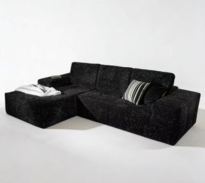 English Elm Boneless Cloud Sectional Sofa Deep Seat Chenille Modular L Shaped Living Room Couch W3955S00014